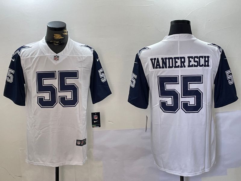 Men Dallas Cowboys #55 Vanderesch White 2024 Nike Limited NFL Jersey style 2->dallas cowboys->NFL Jersey